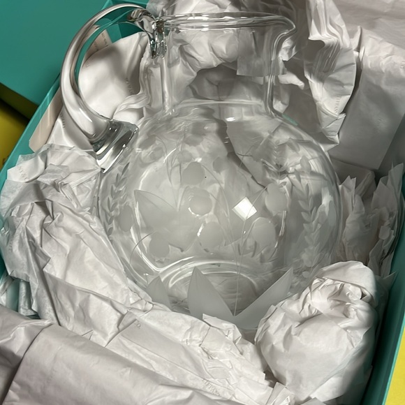 Tiffany & Co. Other - 1990s Tiffany & Co. Lilly of the Valley Crystal Pitcher